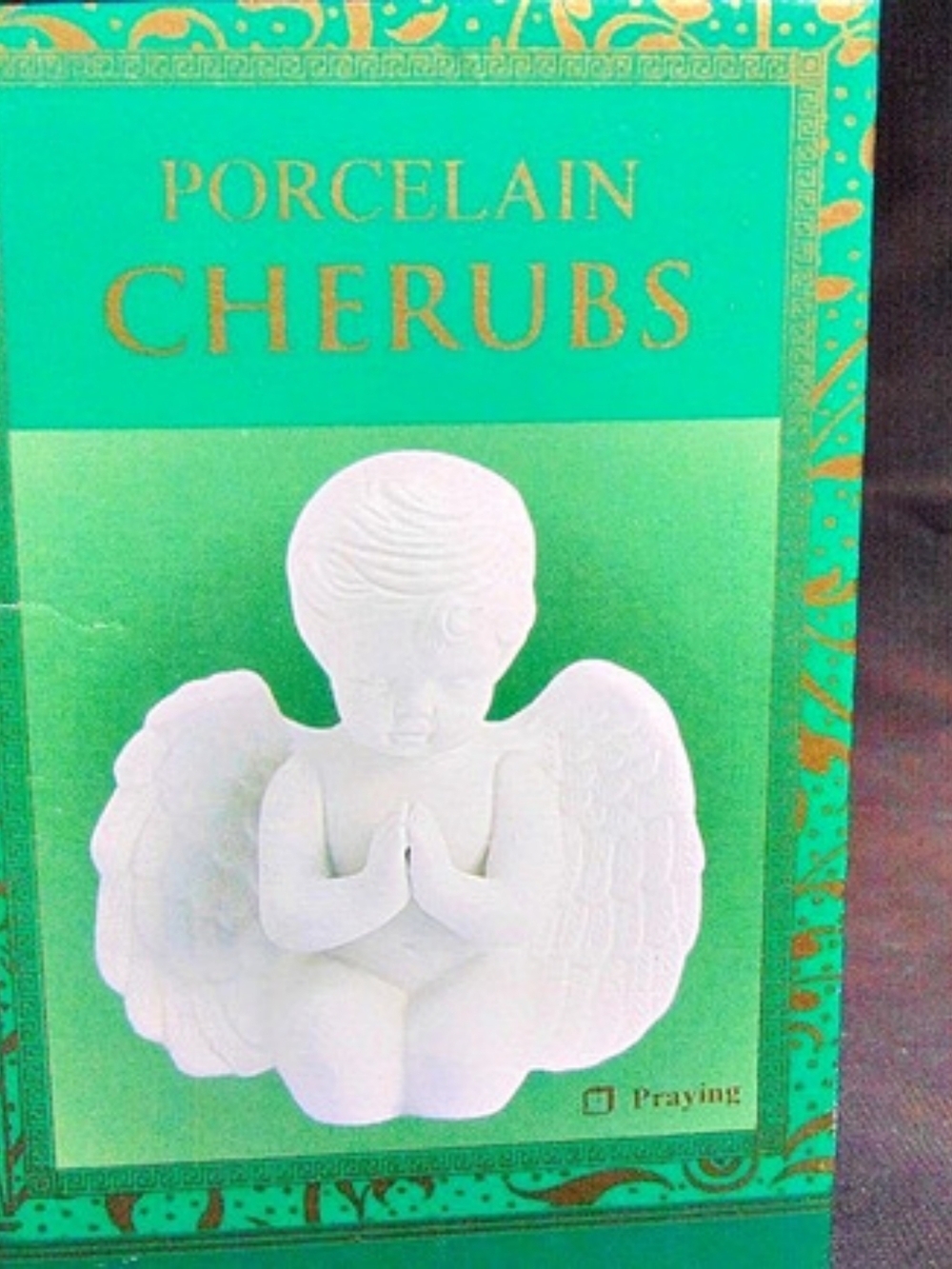 Porcelain Cherubs White Cherub Figurine with Box